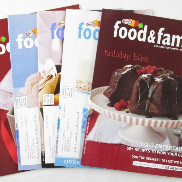 Lot of FIVE Kraft Food & Family Magazines, 2003, 2004, 2005 and 2006 - Picture 1 of 3